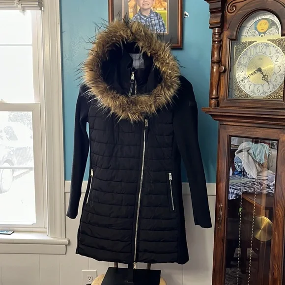 Calvin klein fur jacket top